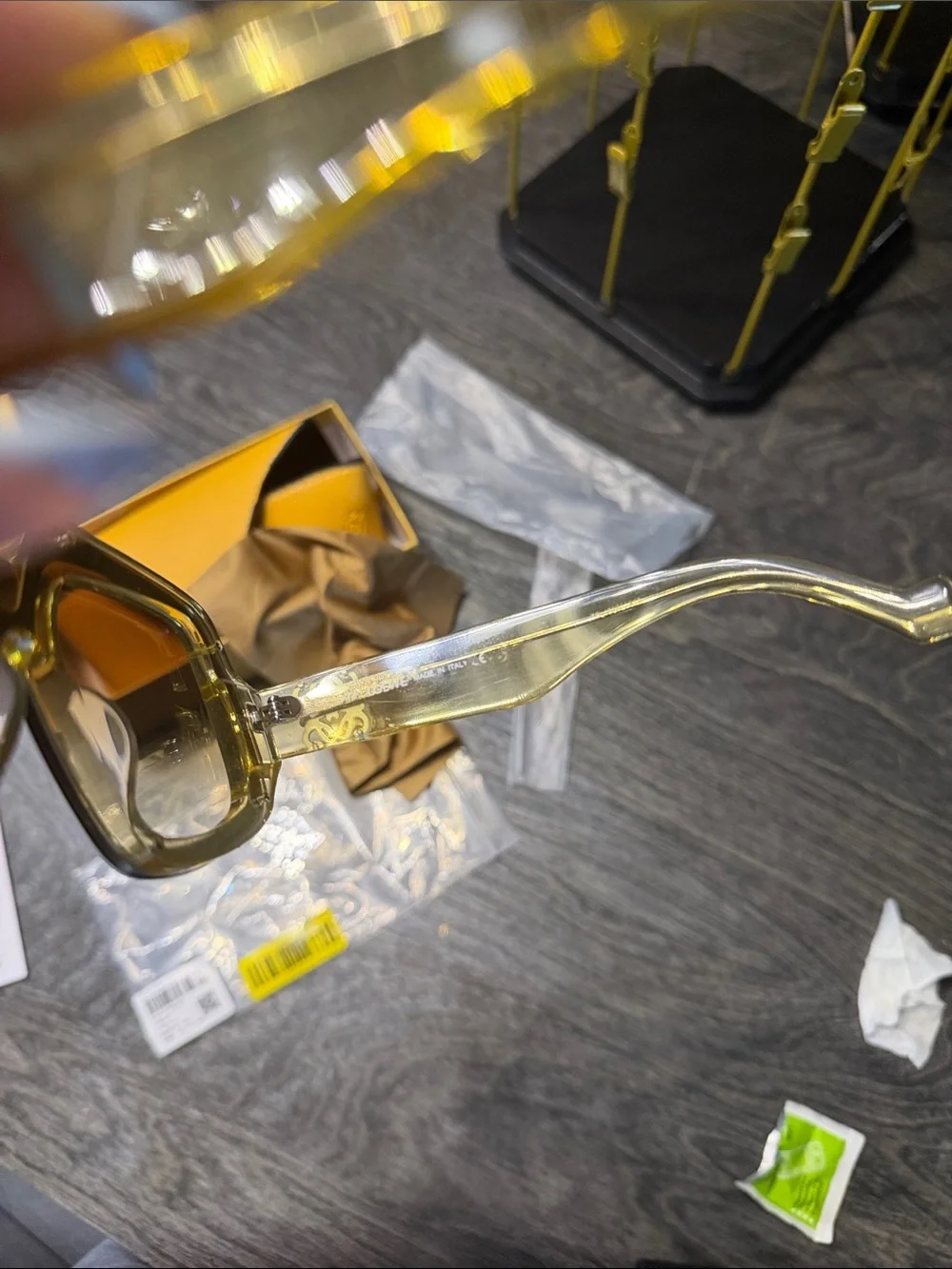 Loewe White Frame Sunglasses with Brown Gradient Lenses